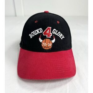 Vintage 90s Chicago Bulls Bound 4 Glory 72-10 Snapback Nissin NBA Basketball Hat